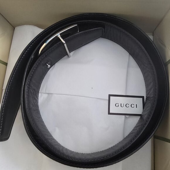 Authentic GUCCI Vintage Reversible Leather Belt - Brown/Black Size: 85/34 - Picture 3 of 7